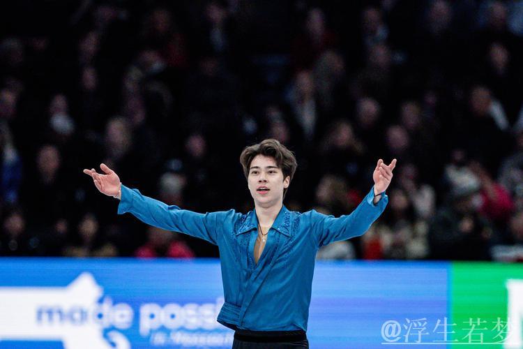 花样滑冰世锦赛男单赛场，戴大卫名列第18位